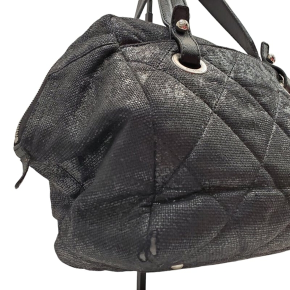 Chanel Paris Biarritz Bowler Bag Coated Canvas Entrupy Authenticated - Picture 8 of 12